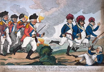 „The Grand Review on Sydenham Common“ (barevný lept)
